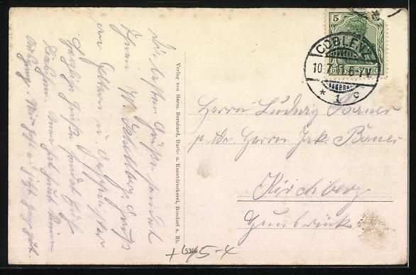 Cartoline postali: Bendorf a. Rh., Goldene Jubelfeier des A – Usato da Berlin venduto da bartko-reher 1