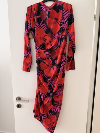 Veronica Beard floral ruched midi dress, new 4 (36) long 