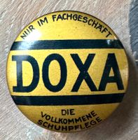Kleine alte Blechdose DOXA Schuhpflege Probedose 4 cm