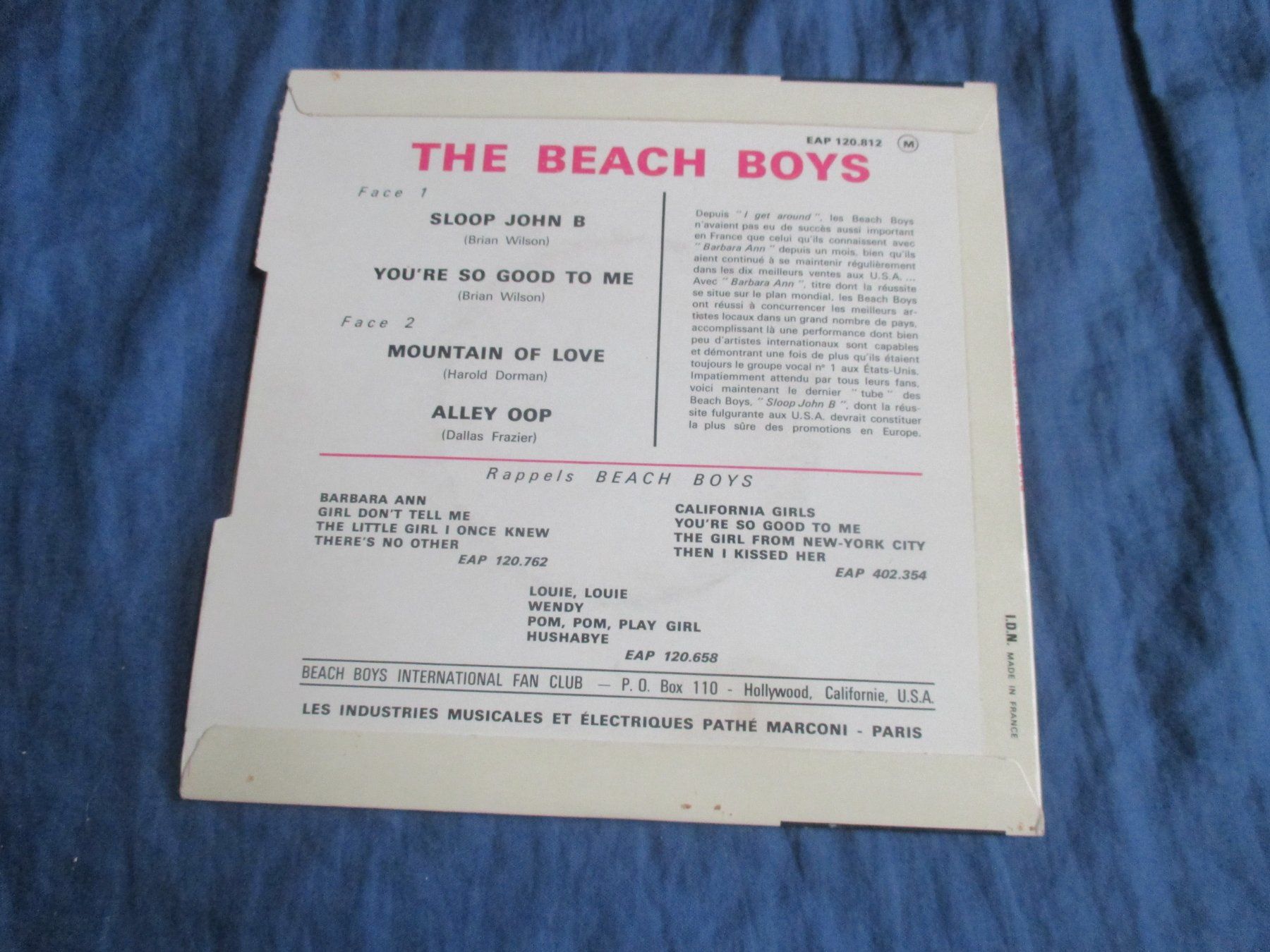 Schallplatten: The Beach Boys EP Sloop John B – Gebraucht aus Colombier NE von nene288 1