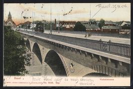 Basel, Strassenbahn auf der Viaduktstras