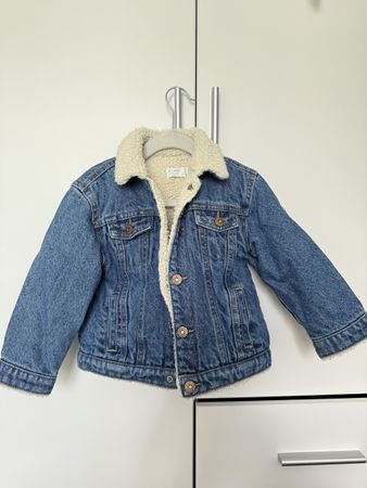 Mango Kinder Jeansjacke mit Teddyfell Grösse 98 