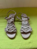 Sandales Minelli beige doré à franges  Taille 38