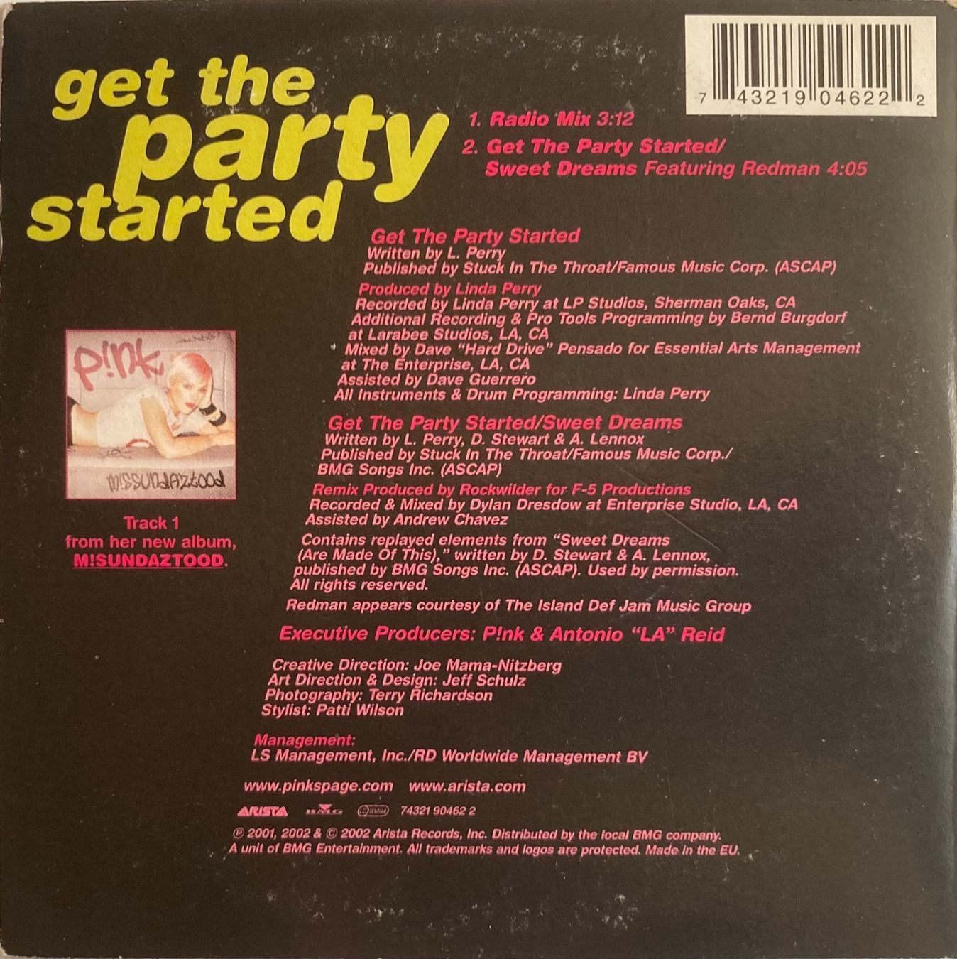 CD: P!NK - GET THE PARTY STARTED – Usato da Poliez-Pittet venduto da Newtown-Records 1