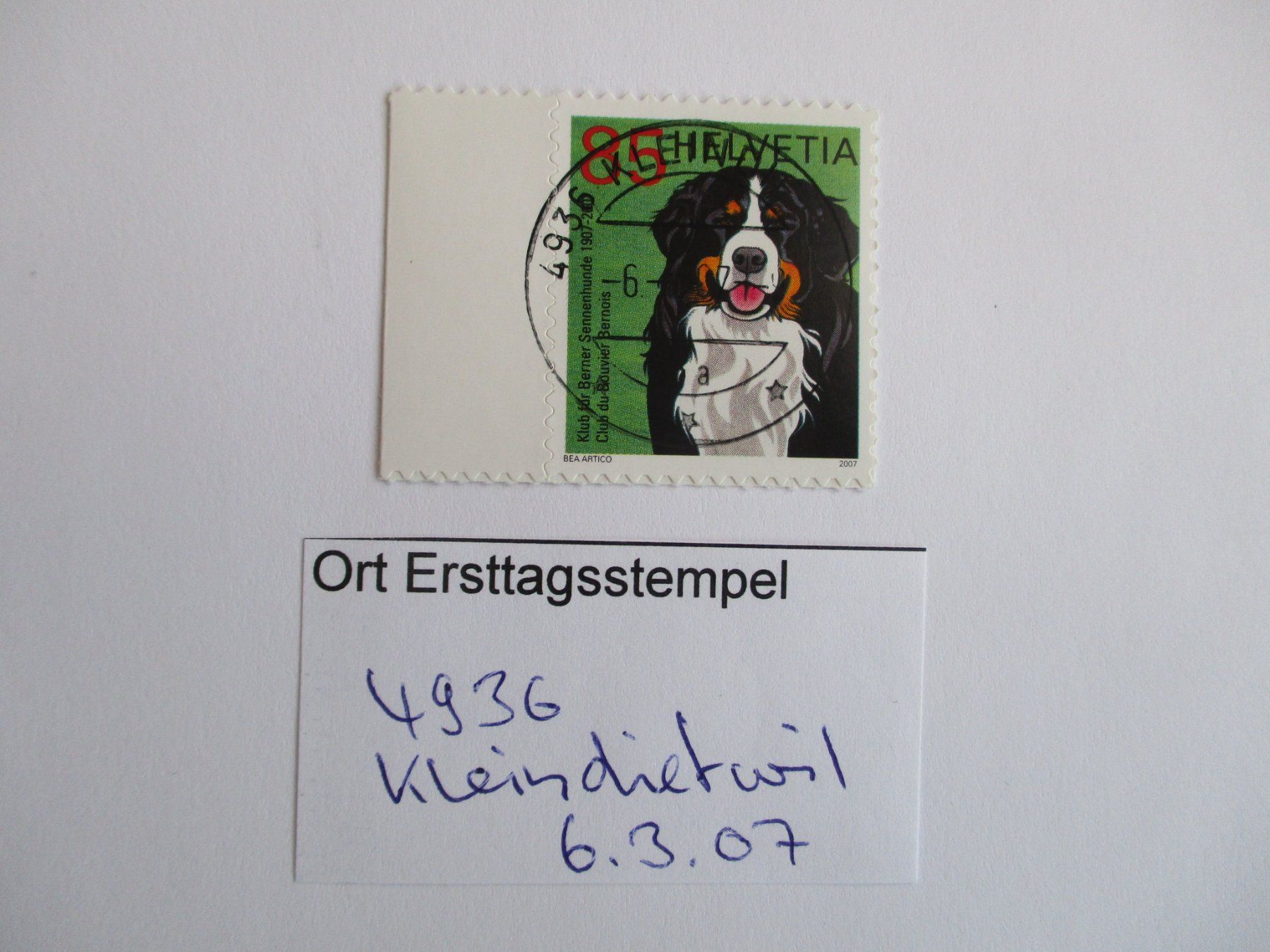Tutti i francobolli: Voll Ort Ersttagsstempel 4936 Kleindietwil – Usato da Langnau b. Reiden venduto da Aktuell88
