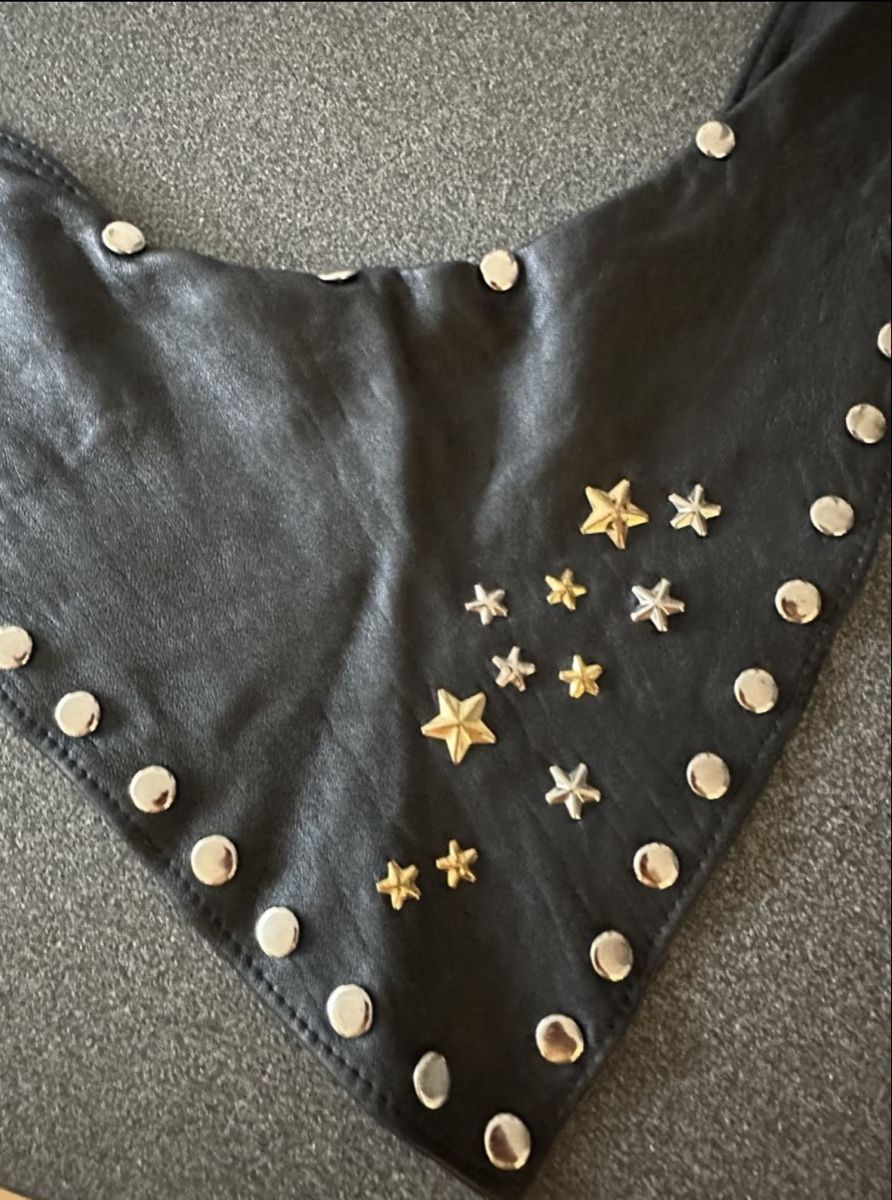 Costumi: Black Leather Collar Studded with Star🌟 – Usato da Vevey venduto da ledidream
