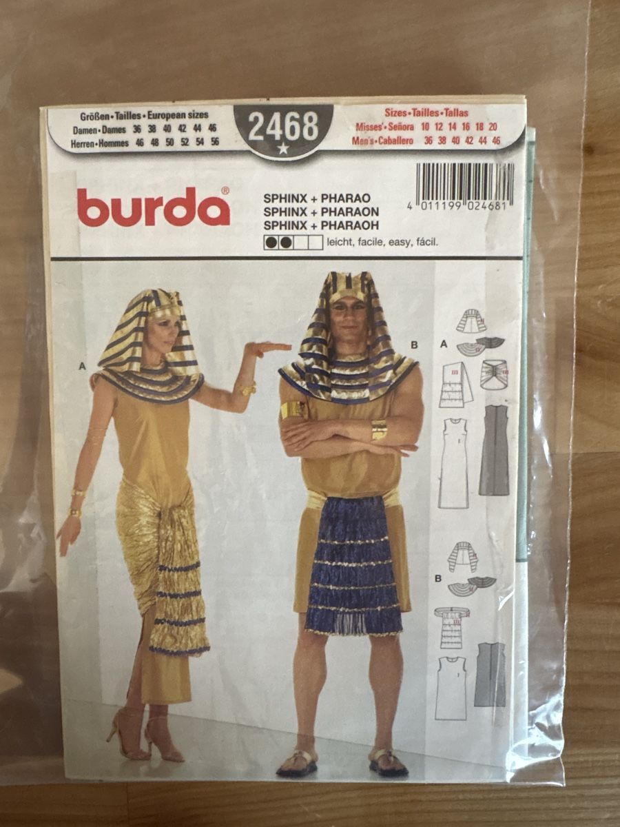 Cartamodelli: Schnittmuster für Sphinx Pharao Kostüm – Nuovo e nell'imballaggio originale da Rümlang venduto da euqinom16