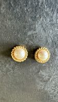 Grossé germany boucles d'oreilles vintage plaqué or et perle