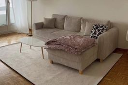 Ecksofa Lille Beige Cord Beige