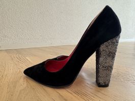 Elegante Pumps mit Glitzerabsatz, Gr. 37