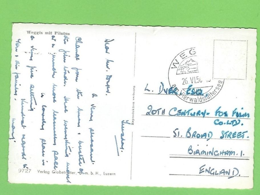 Cartoline postali: Weggis mit Pilatus – Usato da Zürich venduto da t24_de 1