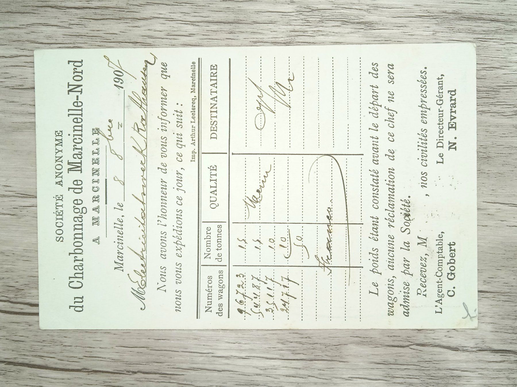 Tutti i francobolli: TR70 Carte Postale + Timbre Belgique 1907 – Usato da Cousset venduto da Patrick_Collections 1