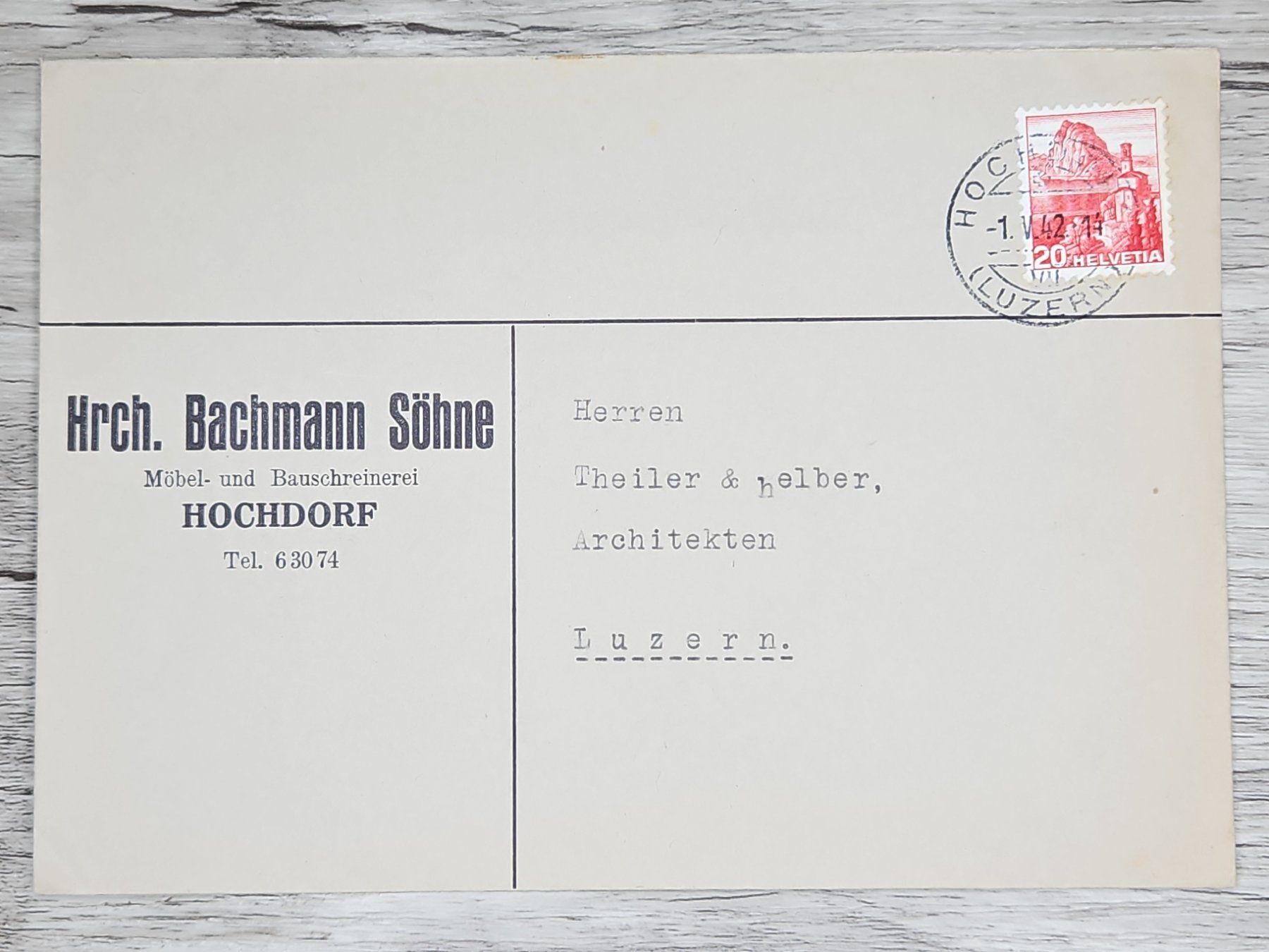 Tutti i francobolli: CL01 Enveloppe + Timbre Suisse 1942 – Usato da Cousset venduto da Patrick_Collections
