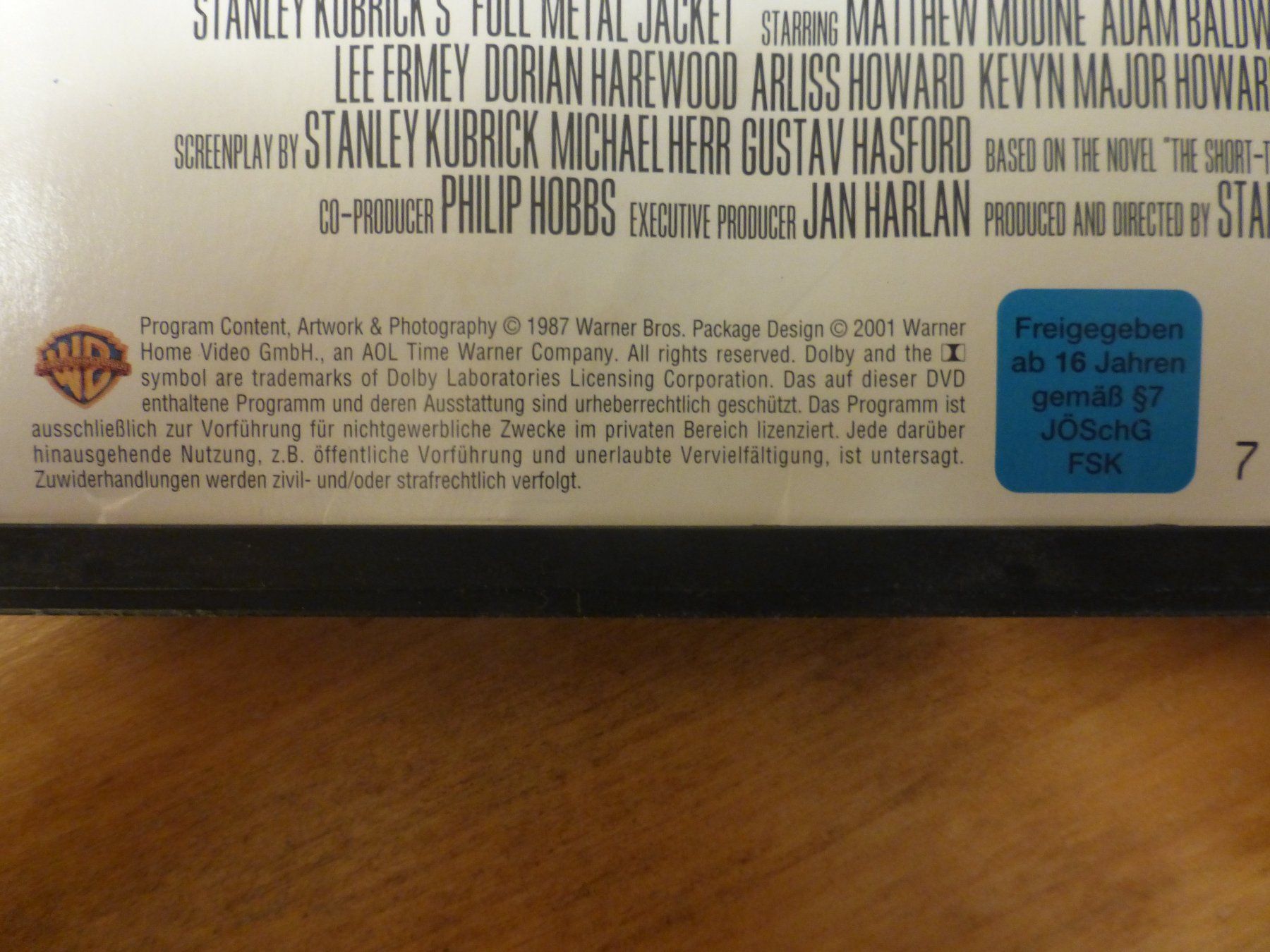 Tutti i DVDs: Full Metal Jacket Stanley Kubrick Collection DVD – Usato da Zumikon venduto da psisound 4
