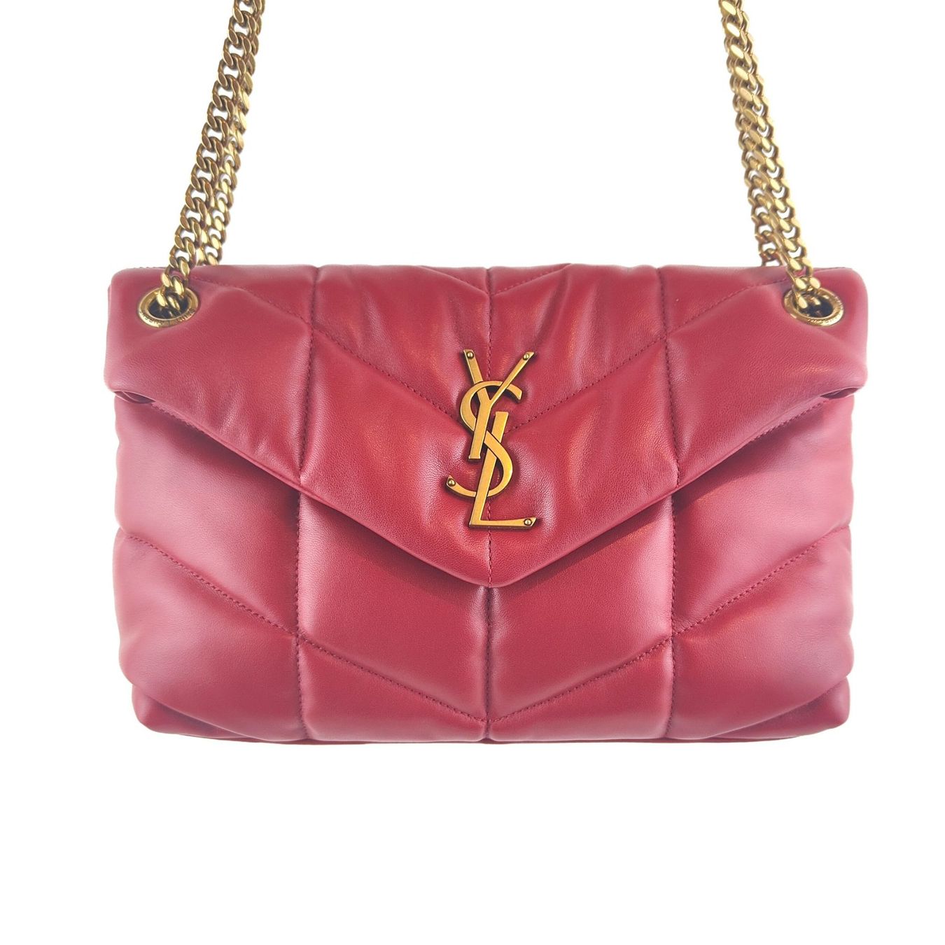 Saint Laurent Borse: Sac à main Saint Laurent Puffer Small Rouge – Nuovo (secondo la descrizione) da Montreux venduto da CashPay_Montreux 1