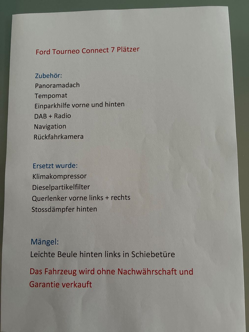 Ford Automobili: Ford Tourneo Connect – Usato da Winterthur venduto da minusch777 9