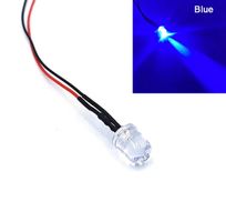 5 Stk LED Birne 8mm blau verkabelt mit Sockel 3V