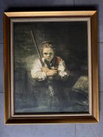 GROSSES  BILD  KUNSTDRUCK  VON  REMBRANDT GERAHMT/GLAS