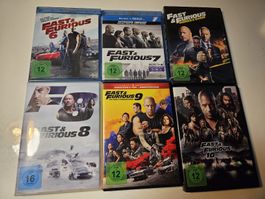 Fast & Furious DVD & Blu-ray Serie 6-10 Konvolut 