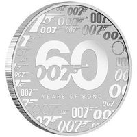 60 Jubiläum JAHREN 007 BOND 1 UNZE OZ SILBER LIMITED 2022