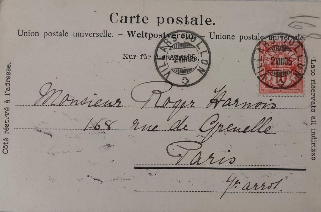 Cartoline postali: CHESIÈRES - 1905 – Usato da Delémont venduto da Domdom1 1