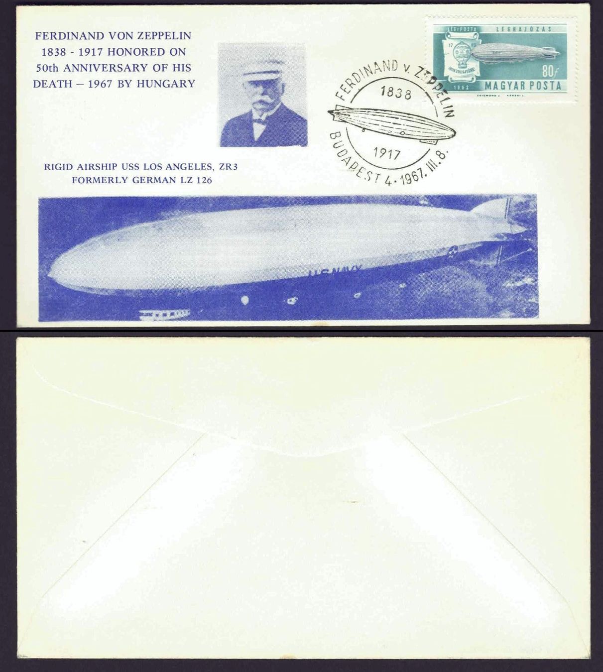 Alle Briefmarken: Ungarn Zeppelinbrief von 1967 – Gebraucht aus Basel von Pfefferschootte