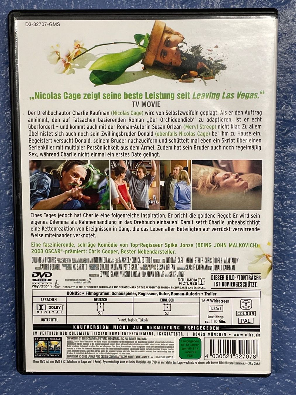 Alle DVDs: [DVD] Adaption - Der Orchideen-Dieb (2002) – Gebraucht aus Frasnacht von GracyStore 1