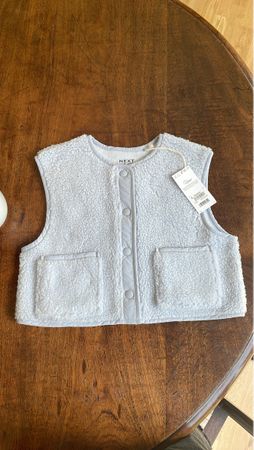 NEXT Fleece Vest light blue 2-3 Jahre