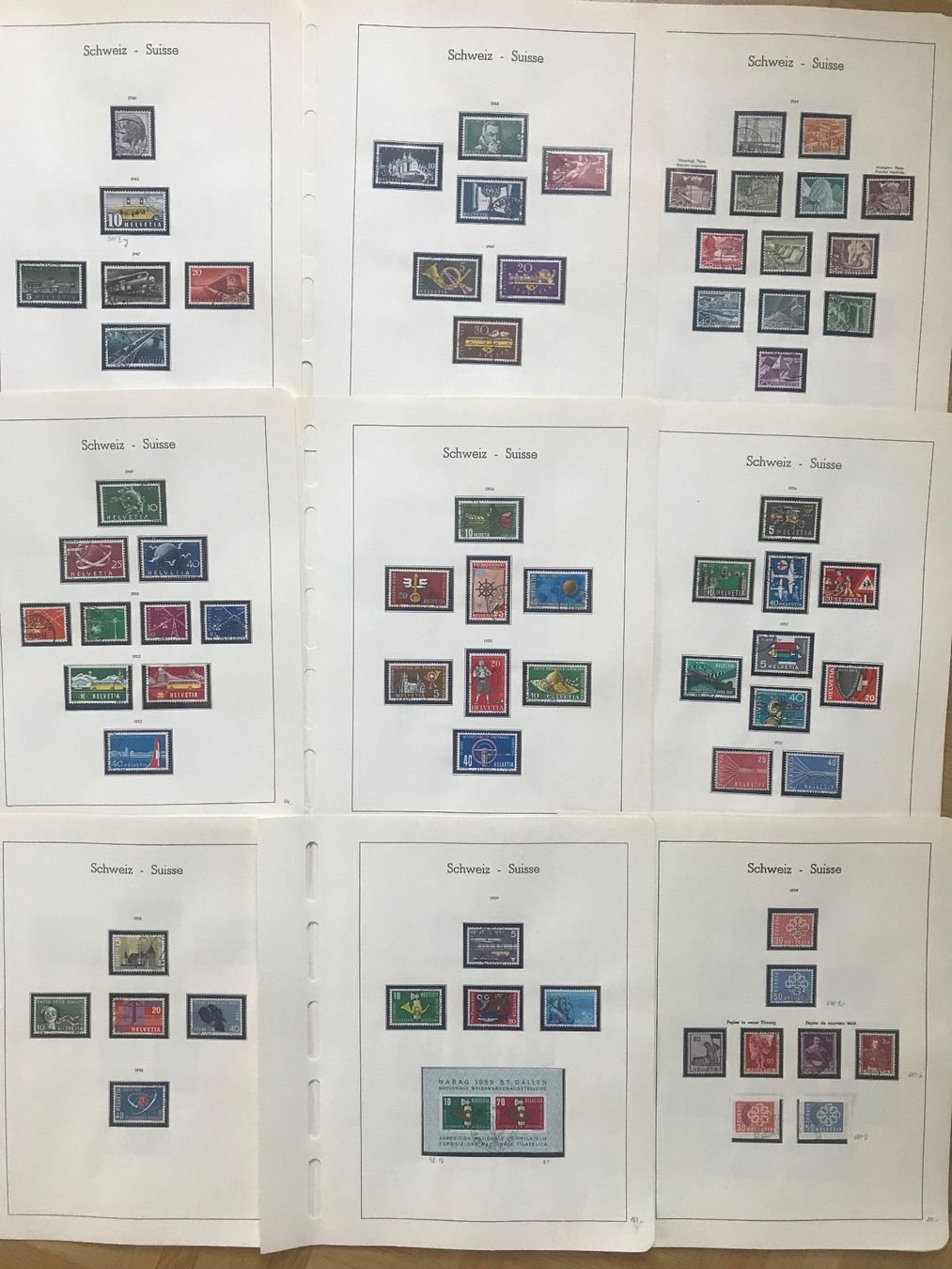 Alle Briefmarken: Schweizer Briefmarkensammlung ab 1907 - 1987 – Gebraucht aus stäfa von brandy66 2