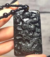 Seltene Wuji Jade Drachen Anhänger mit Zertifikat
