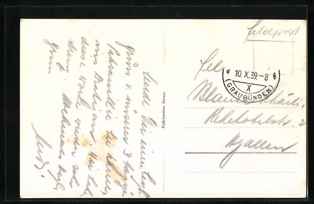 Cartoline postali: AK Küblis, Generalansicht der Ortschaft – Usato da Berlin venduto da bartko-reher 1