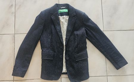 Benetton Blazer, Grösse 38, dunkelblau gestreift, neuwertig