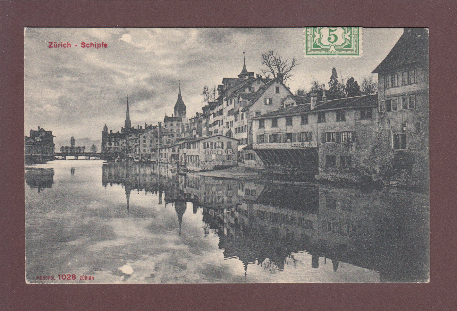 Ansichtskarten: ZÜRICH - Schipfe - 1907 – Gebraucht aus Pully von nicecards