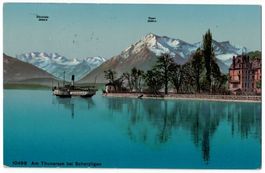 Scherzligen am Thunersee, Raddampfer, gelaufen 1913