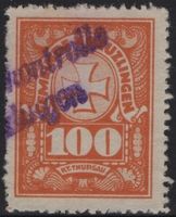100 Rp. Fiskalmarke der Gemeinde KREUZLINGEN