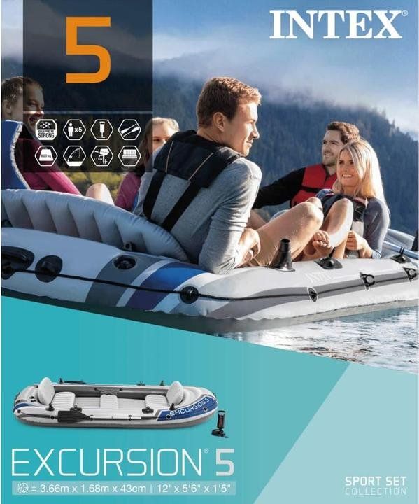 Barche: Intex Excursion 5 Set – Nuovo e nell'imballaggio originale da Appenzell venduto da Steihirt 8