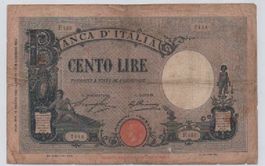 LIRE 100 AZZURRINO (FASCIO)  - 12.08.1929 - ITALIA