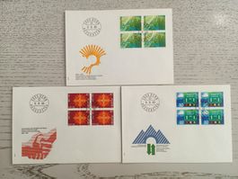 1980 FDC Werbemarken Viererblocks