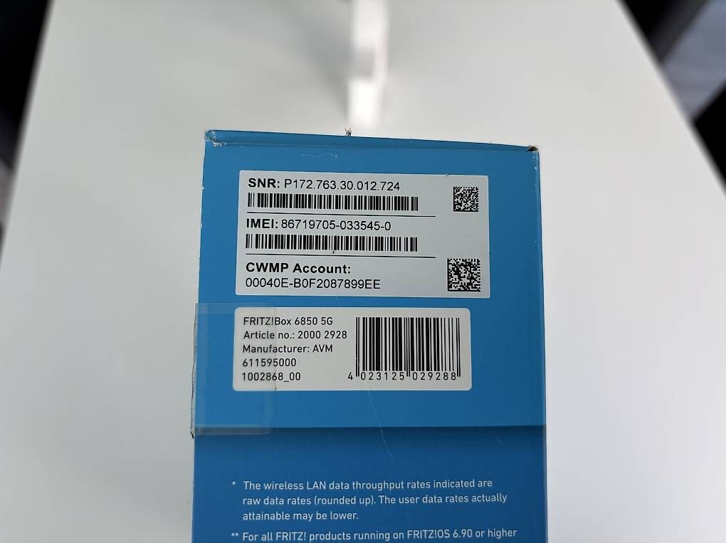 Modem & Router: FRITZ! Box 6850 5G International 2000 2928 – Usato da Appenzell venduto da zueri_appenzell 1