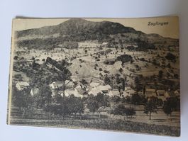 Alte Ansichtskarte Zeglingen - mit Berg & Dorf - R4