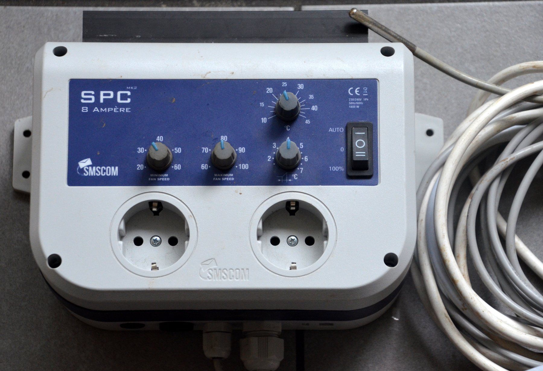 Sistema di controllo: SPC 8A Mk2 Swisscom fan controller + thermostat – Usato da Collonges venduto da arashee
