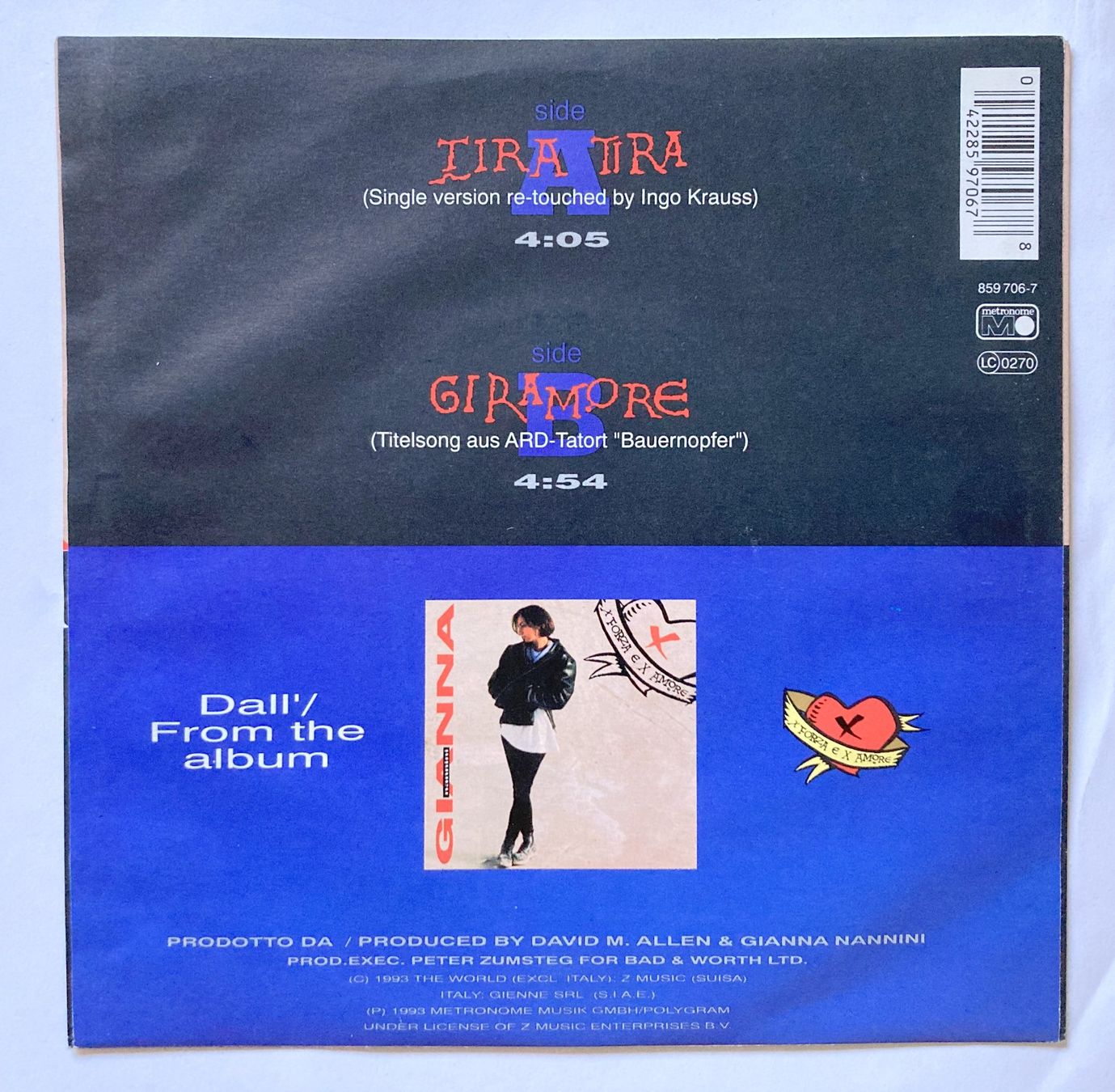 Dischi in vinile: GIANNA NANNINI - TIRA TIRA – Usato da Bottens venduto da hotter-than-hell 1