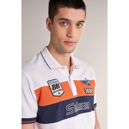 Salsa Jeans Miguel Oliveira With Emblem Kurzarm-Poloshirt XL