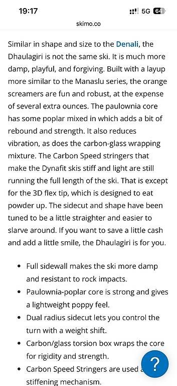 Dynafit Sci: Tourenski Dynafit Dhaulagiri 177 / 99 – Usato da Baar venduto da leszek_wo 4