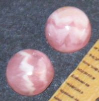 Cabochon Set L-3962 – 1 Paar Rhodochrosit – je 5x5mm Rund