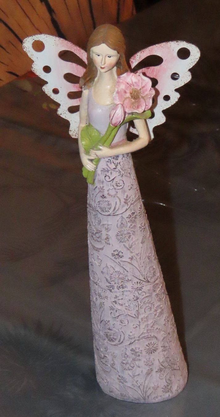 Statuette: Lot de 2 Fées ou Anges de printemps avec fleur – Usato da Troistorrents venduto da Marion70 2
