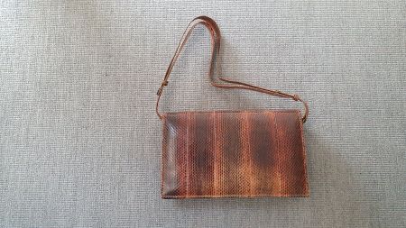 Vintage Umhängetasche / Clutch / echtes Schlangenleder