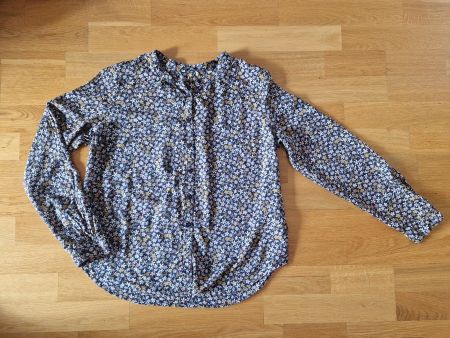 Mustang True Denim Langarmbluse Blumenmuster Gr. 40