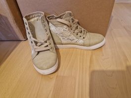 Spitze Damen Sneaker beige Gr. 38 Frühlingslook