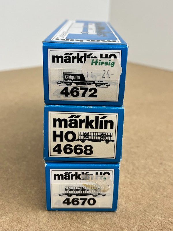 Märklin Modellini di ferrovie: 3 Stk Containertragwagen DB Märklin – Usato da Büsserach venduto da ModellbahnDepot 2